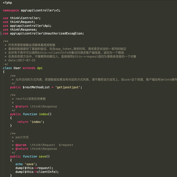 基于ThinkPHP5开发RESTful Web API 接口源码