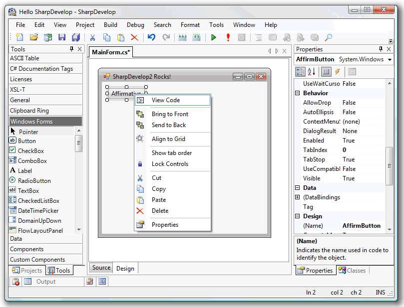.NET开发工具 SharpDevelop