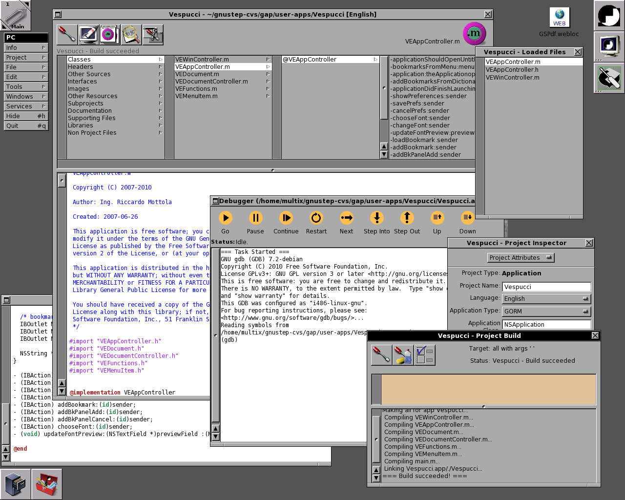 GNUstep集成开发环境 ProjectBuilder