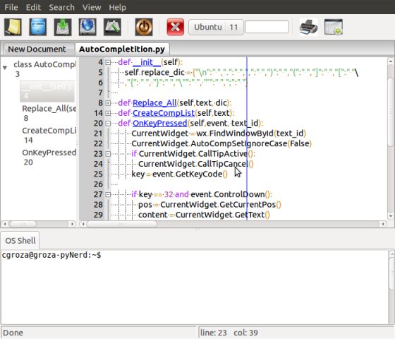 Python IDE gEcrit