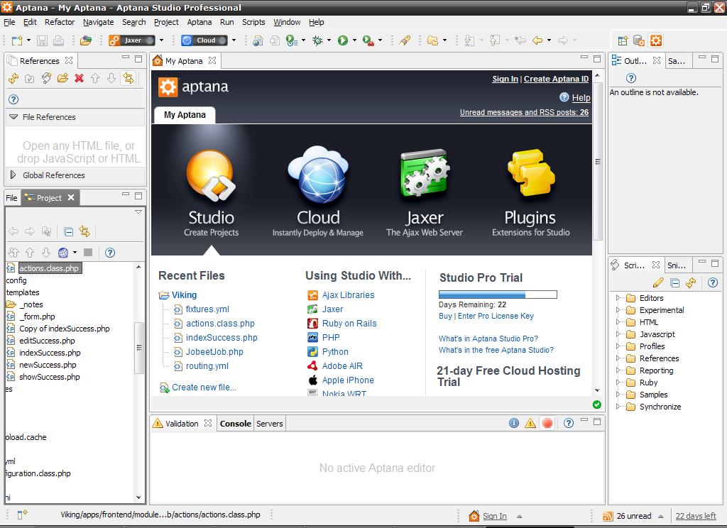 Web开发环境 Aptana Studio