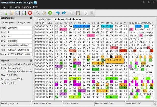 大型 16 进制文件编辑器 wxHexEditor